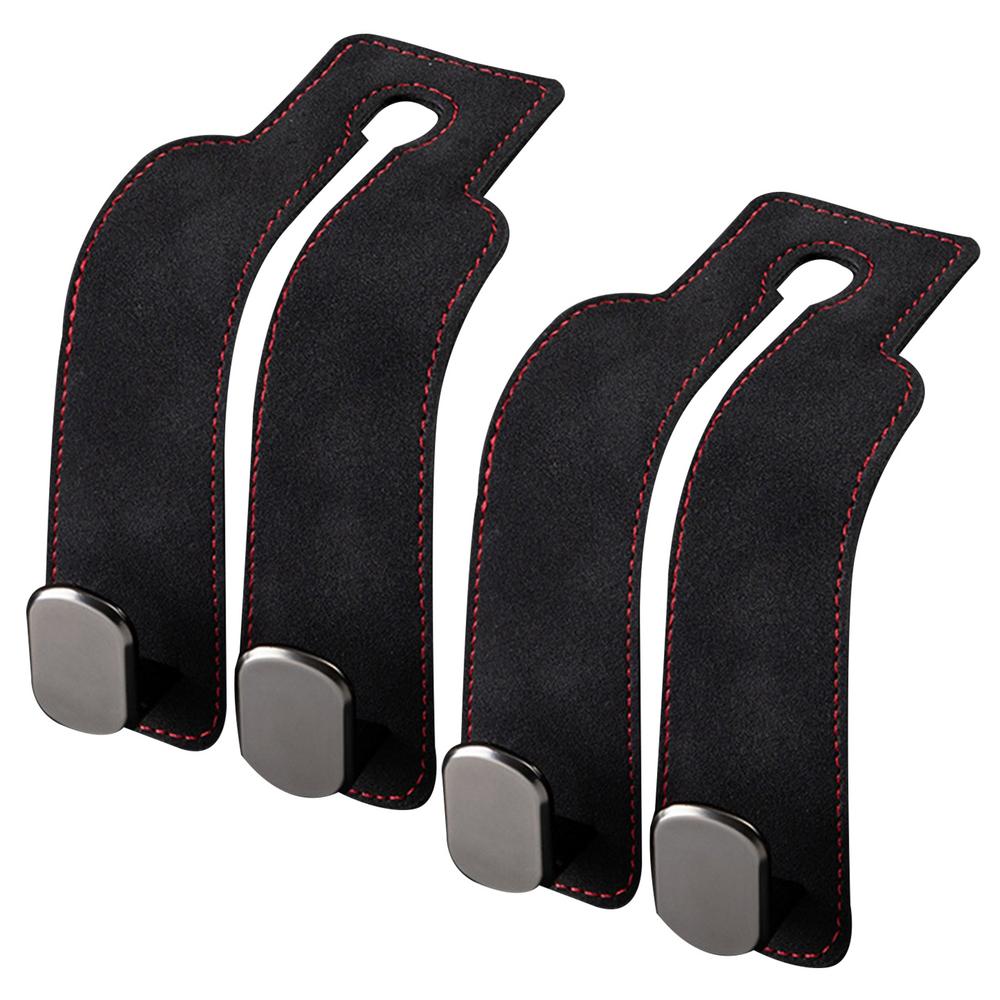 Aufbewahrungshaken für die Autositzlehne, multifunktionaler Autohaken aus PU-Leder, Aufbewahrungsbügel, Auto-Innenteile für Schlüssel, Geldbörse