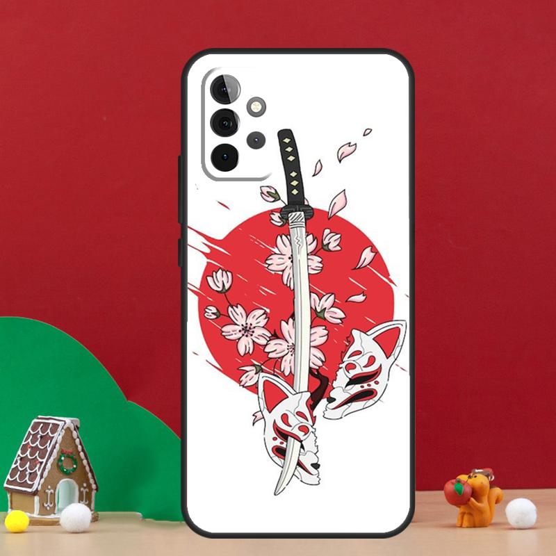 Japan Samurai Ninja Ronin Case For Samsung Galaxy A54 A06 A16 A26 A36 A56 A53 A32 A52 A33 A13 A55 A35 A15 A14 A34 A17