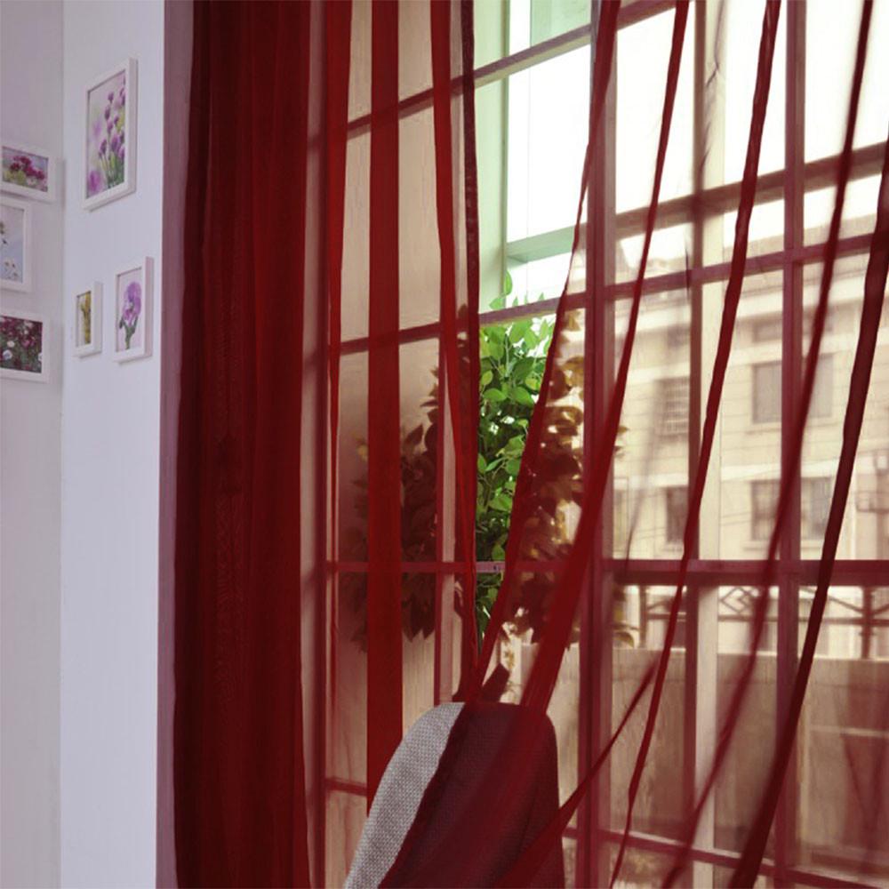 

1 шт. цветной тюль, занавеска для двери, окна, драпировка, прозрачный шарф, подзоры