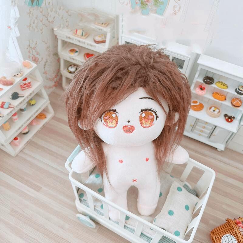 In Stock Ready to Ship 20 cm K-pop Plush Cotton Idol Dolls Naked Bare Doll With Plastic Bone PVC Skeleton Bracket