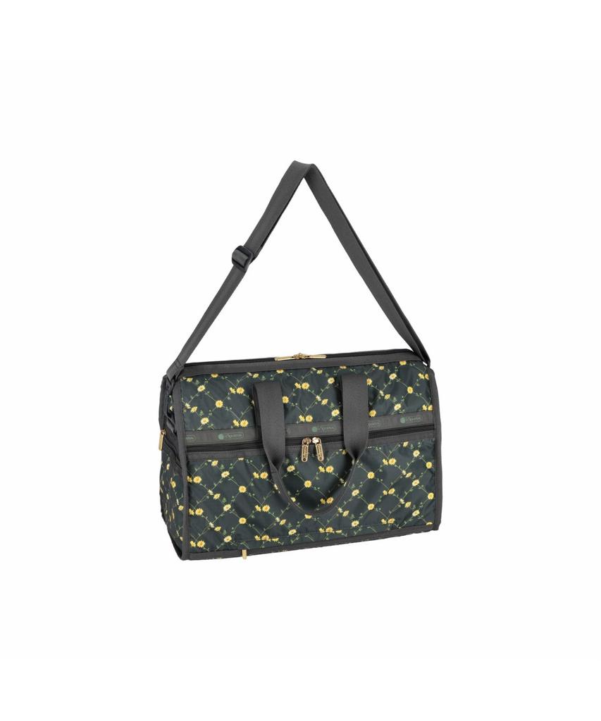 Lesportsac Daisy Cross Green Deluxe Medium Weekender [4318.Hc10]