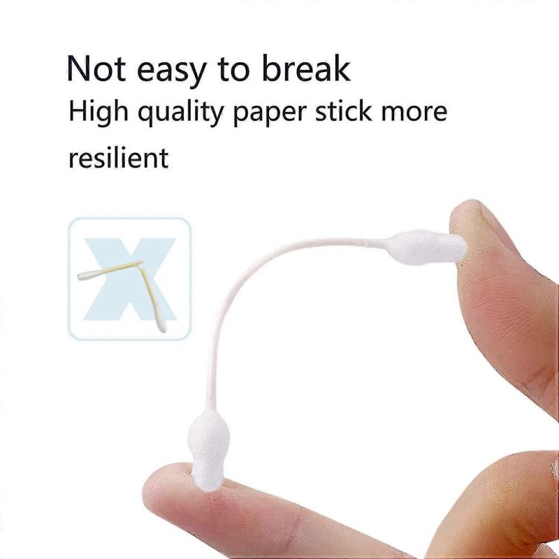 Säkerhetsbomullspinnar med stora toppar för nyfödda, bebisar, barn 325-pack