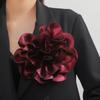 Chic 20cm Flower Brooch Fabric Peony Charm Breastpin Stylish Party Accessory Fashion Lapel Pin Statement for Women