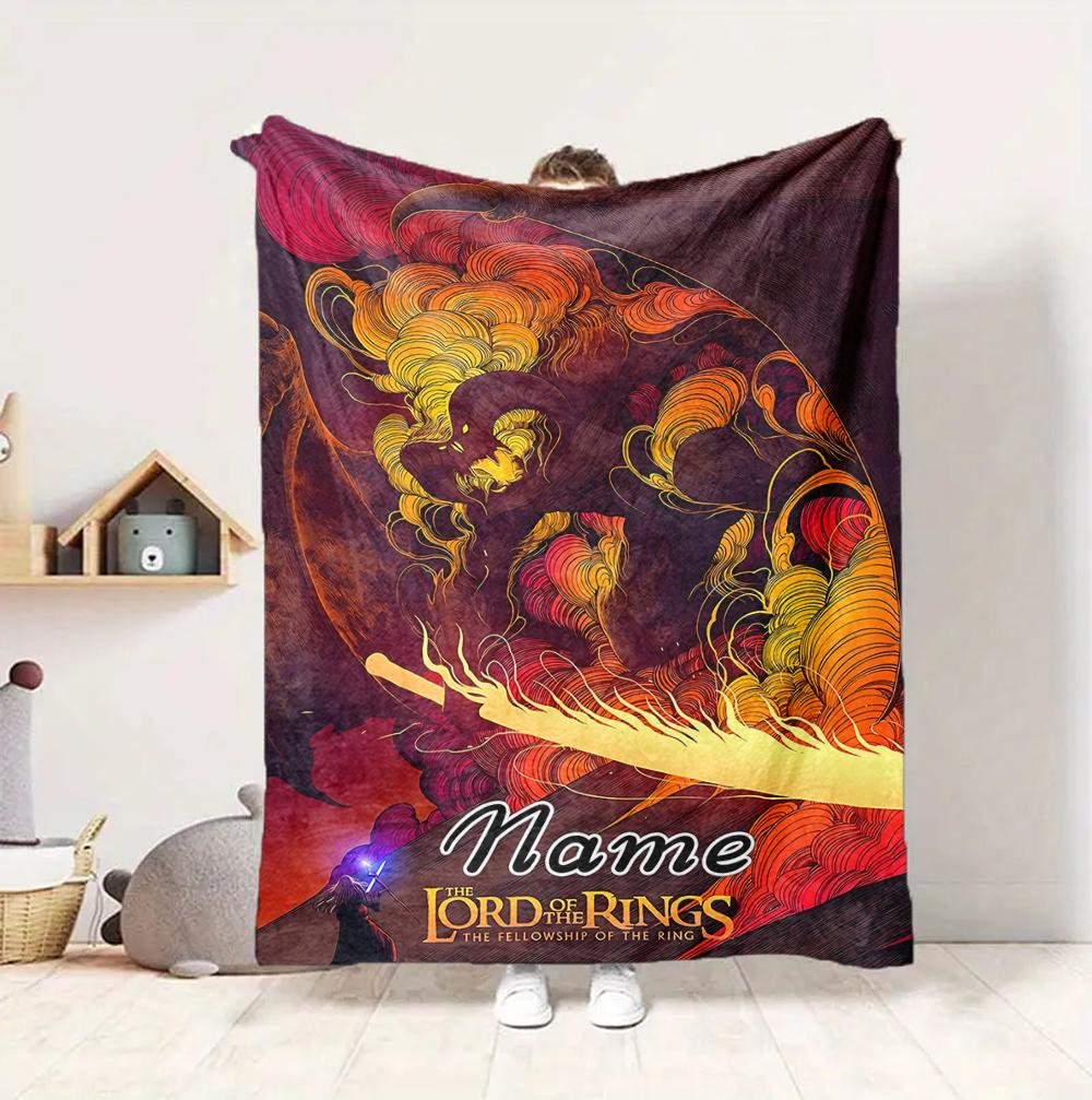 Custom Name Journey Light Flannel Blanket Throw Blanket Soft Warm Sofa Bed home Decor Unique Gift