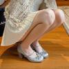 Fashion Ladies Shoes 2025 High Quality Slip On Women's High Heels Fashion Crystal Dress Pumps Women Hot Sale Butterfly-knot Heels Women