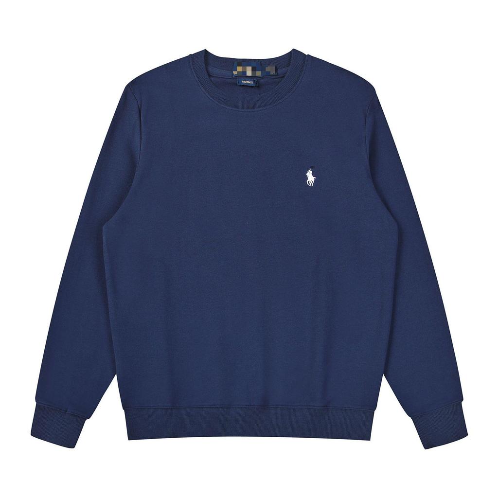 Unisex Okrągły Dekolt Bawełniana Bluza z Kapturem Polo z Długim Rękawem - Jednolity Kolor na Wiosnę/Jesień