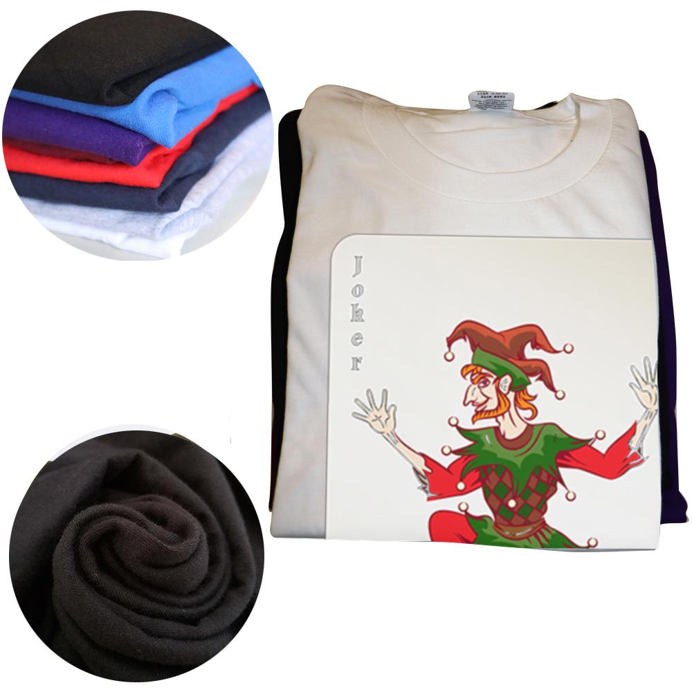 Lustige Joker Narr Poker Spielkarte Grafik T-Shirts Herren Damenmode Lässiges T-Shirt 100% Baumwolle Lockeres Übergroßes T-Shirt