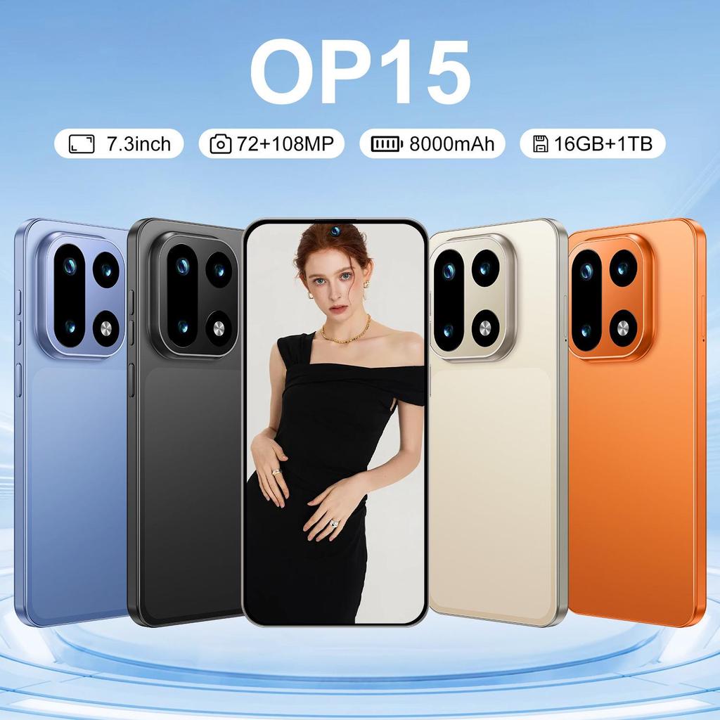 OP15 Mobile Phone: 16GB+1TB, 7.3-Inch Punch-Hole Display, Android, 5G
