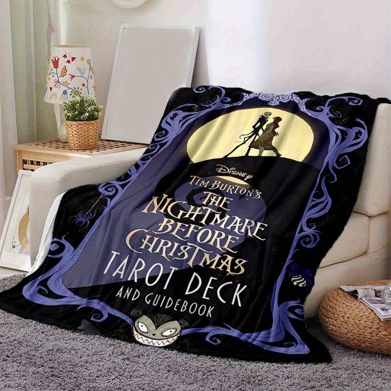 1pc, Cozy Nightmare Before Christmas Home Decor Blanket: Perfect Gift for Bedroom, Living Room, Travel, Camping, Car