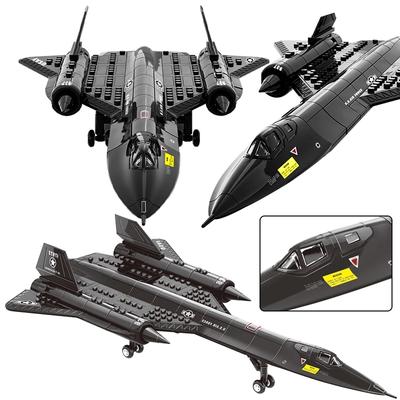 Městská policie SWAT SR-71 Blackbird Model Průzkumného letadla Stavebnice Vojenské Cihly Dětské Hračky Pro 6+