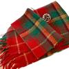 New Year's Red Plaid Scarf Women's Winter Warmth Imitation Cashmere Retro Christmas Student Couple Scarf Men's Shawl Tide