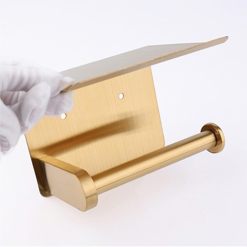 Wall Mount Toilet Paper Holder Stainless Steel Toilet Paper Rack Cell Phone Holder Bathroom Use