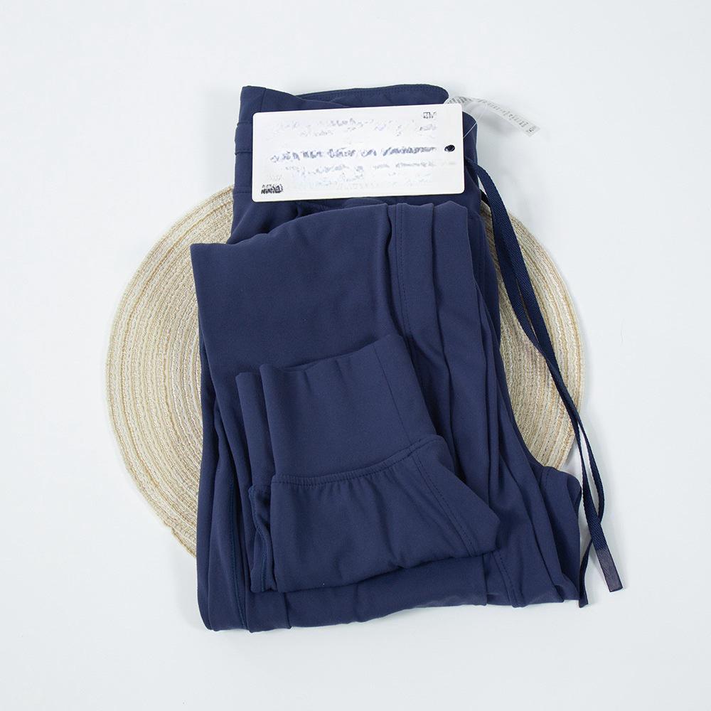 

Женские джоггеры для йоги с высокой талией и манжетами на щиколотках - Весенне-осенняя одежда для фитнеса и на каждый день Size 4 (42.5kg-50kg)