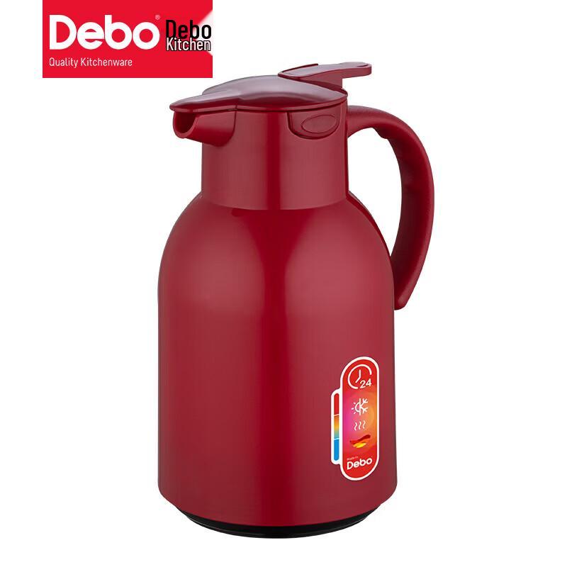 DeBao Weilai Te 1,45L Roter Glasbehälter Isoliertopf