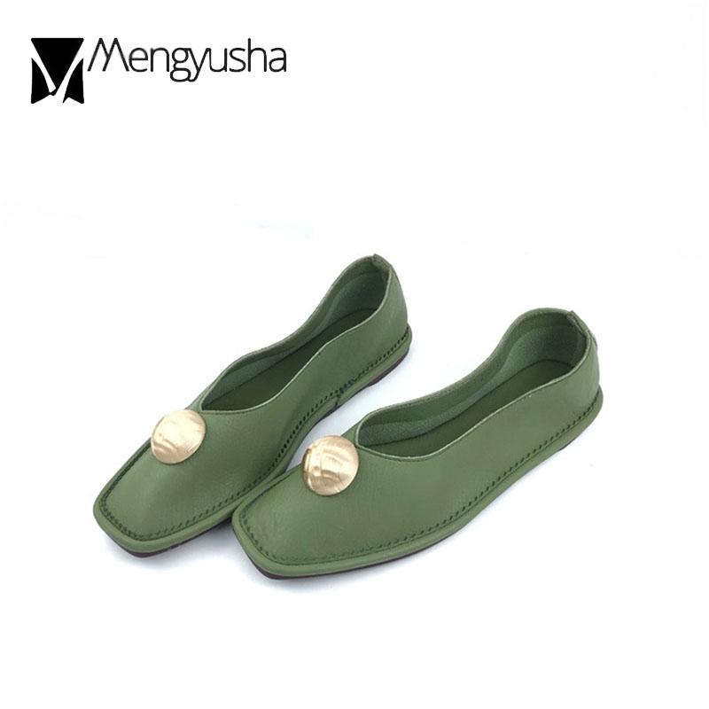 Модные дизайнерские туфли на плоской подошве с металлической пряжкой — фото 7