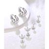 Flat Back Stud Earrings for Women Cartilage Helix Stainless Steel Earring Set for Sensitive Ears Piercing Tragus