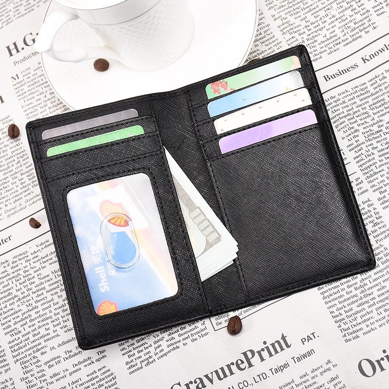 Slim RFID Blocking Wallet for Men and Women Ultra-Thin Bifold Split Cowhide mid-length 13cm Card Holder with Multi-Card Slots Mini Compact Design