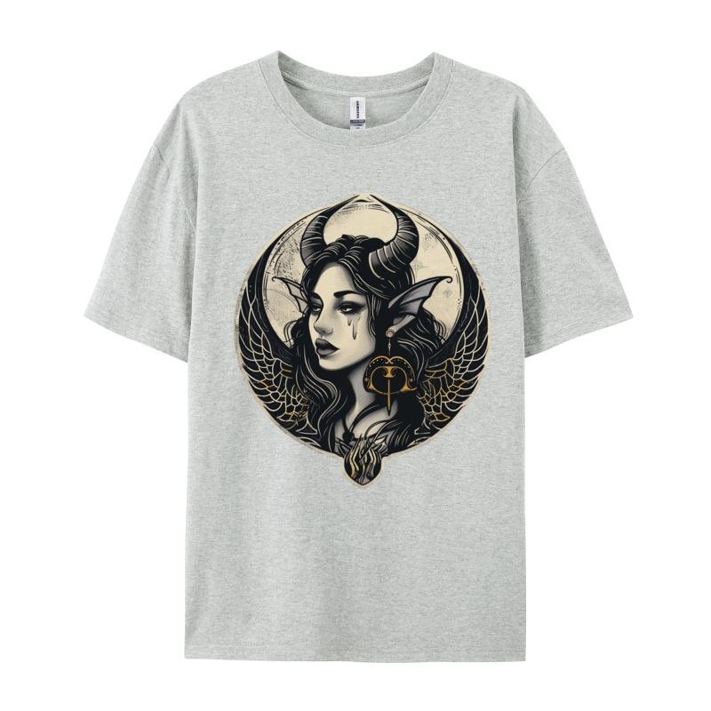 Vintage Liliths In Tears Cotton Mens T-shirts Game Normal Tops & Tees New Coming Black Graphic T Shirts Camisas