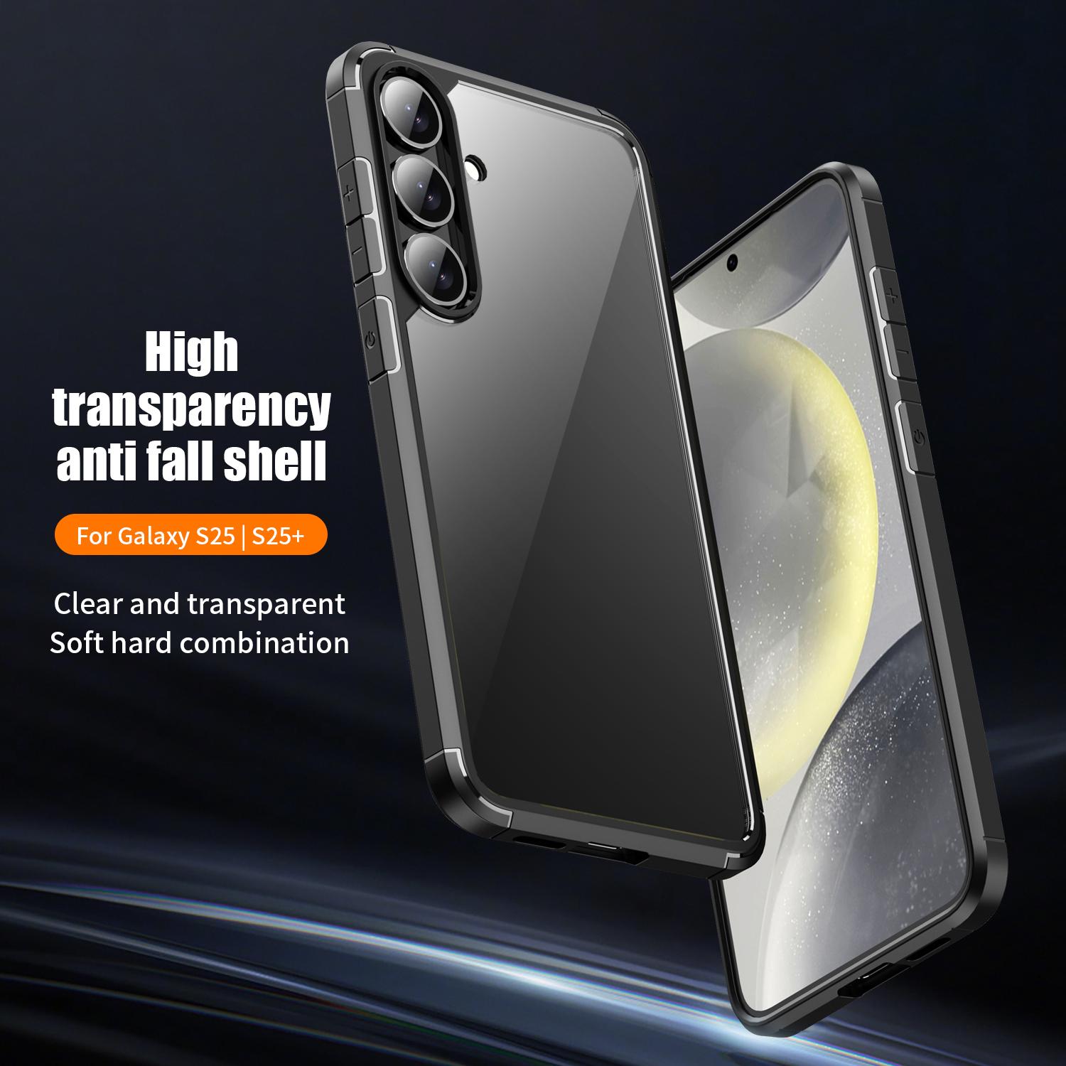 

For Samsung Galaxy S25 Case Anti-Scratch TPU+PC Clear Back Shell Blue