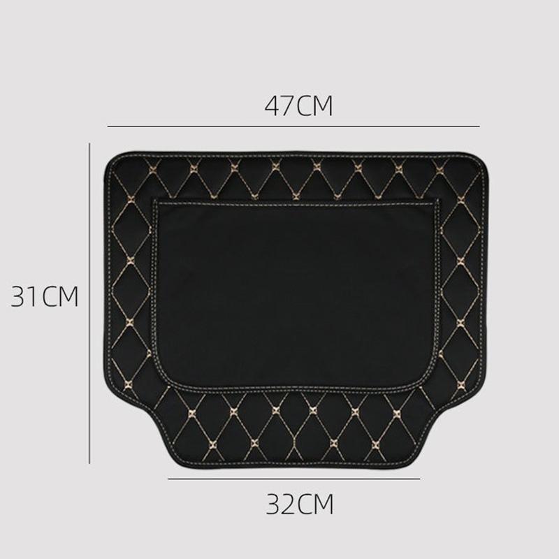 Leder Autositzlehne Anti-Kick-Pad Schutzmatte Zubehör für Porsche Cayenne Panamera Macan 911 718 Taycan Boxster Cayman 918