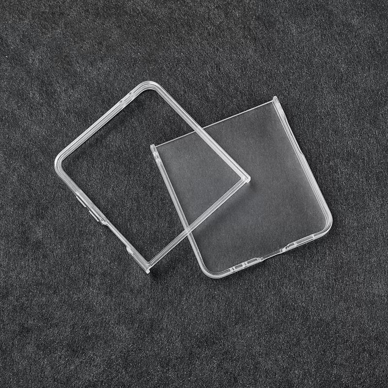 For Z Flip7 Case with Tempered Glass Screen Protectors Ultra-Thin Transparent Hard PC Phone Cover for Samsung Galaxy Z Flip 7