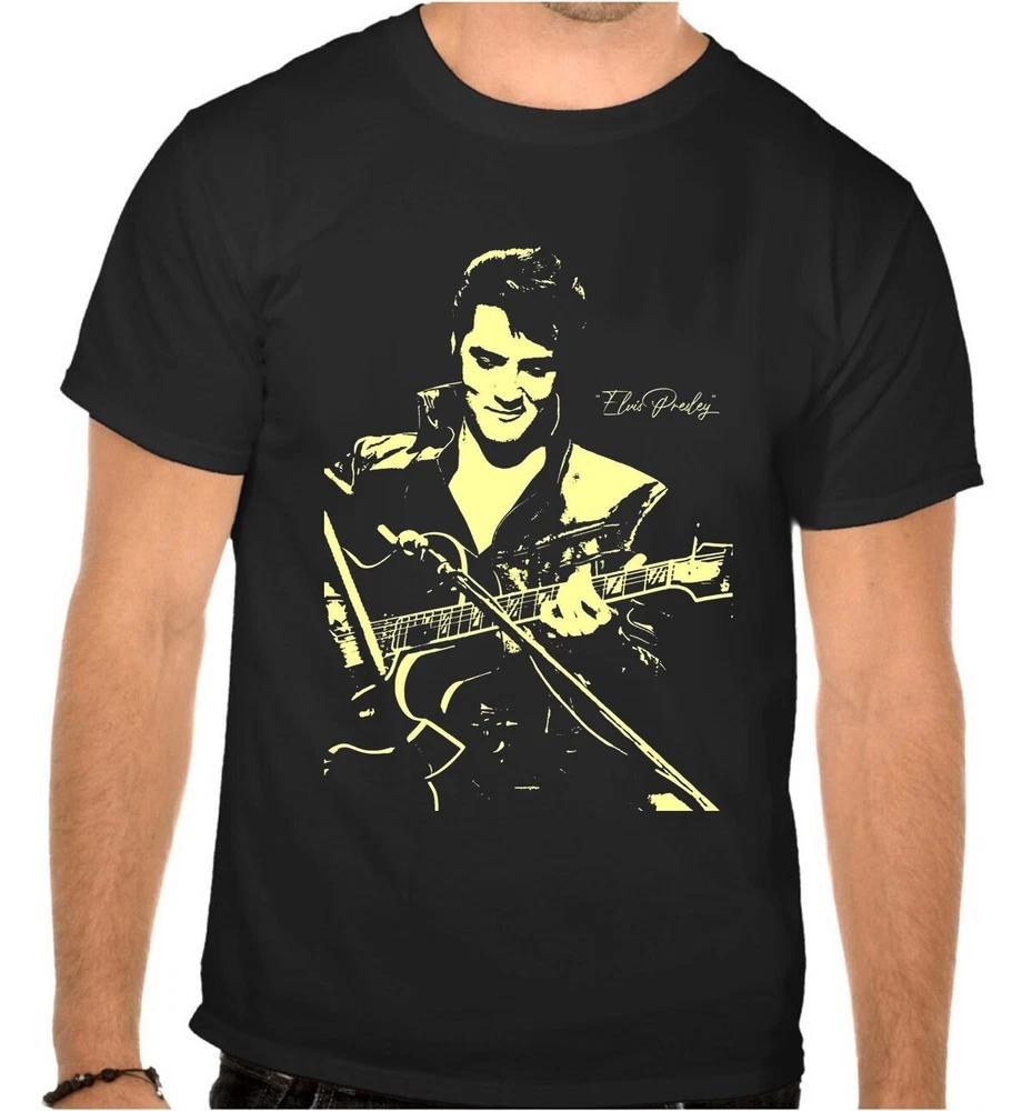Elvis Presley Rock And Roll Music Black Tshirt 1043