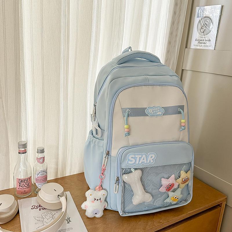 High Value, Fresh and Cute, Multi-pocket Backpack, Student Leisure, Simple and Large-capacity Backpack.