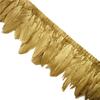 1Yards Spray Gold Silver Goose Feathers On Tape Fringe Trim Ribbon Dress Geese Feather Tims Clothes Sewing Fabric Decoration Diy