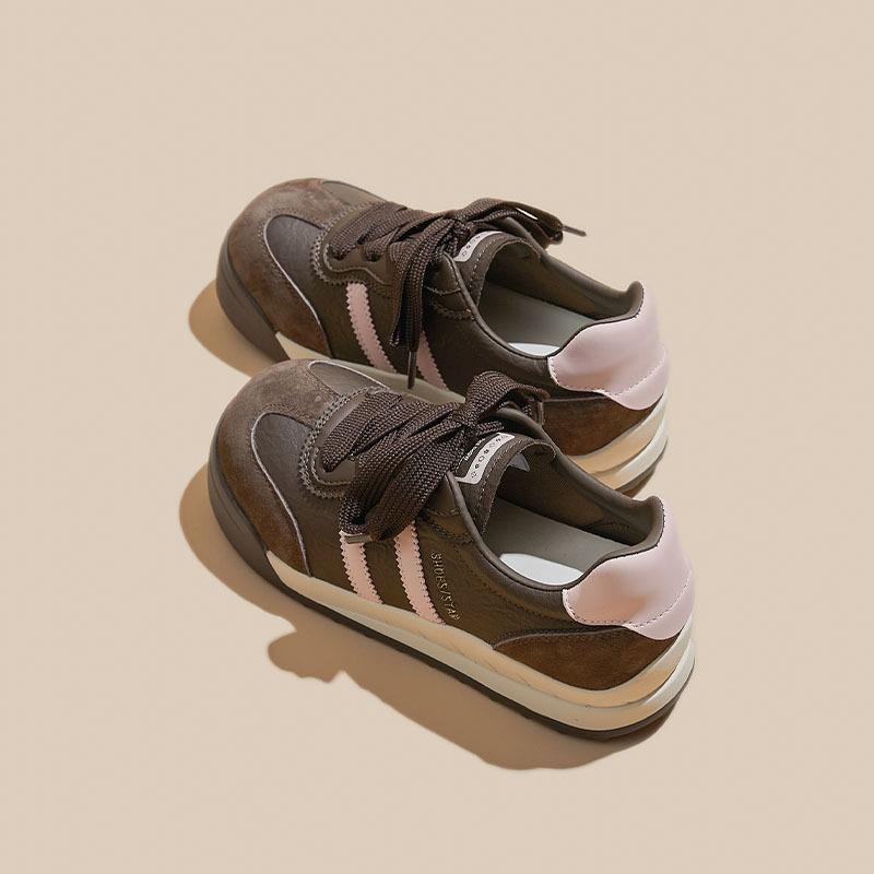 2025 autumn new platform German training shoes women's brown sports board shoes design sense retro casual Forrest Gump dad shoes