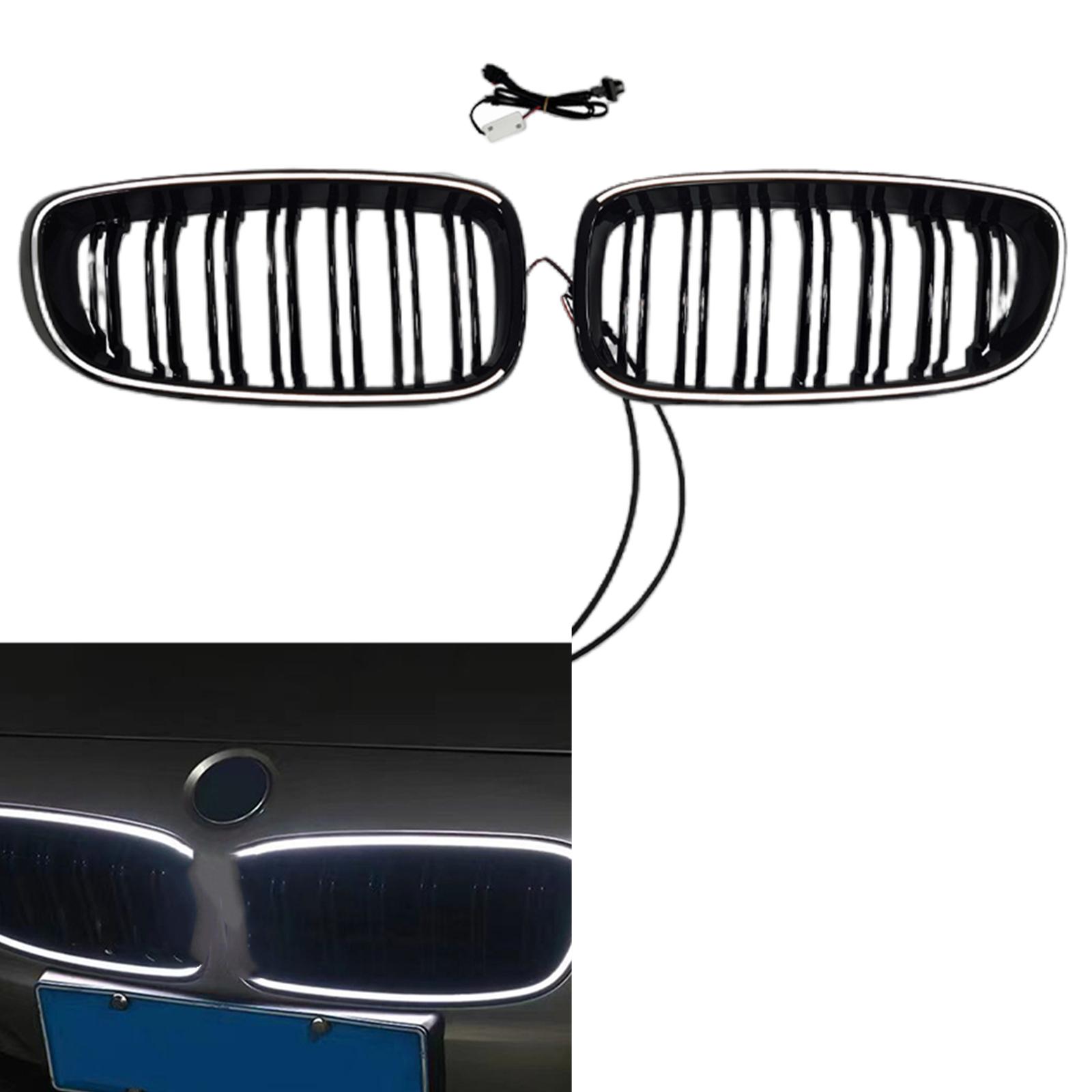 

For BMW 3 Series F34 GT 328i 330i 335i 340i 2012-18 Front Kidney Grille Racing Grill Upper Bumper Hood Mesh Grid With LED Light чёрный