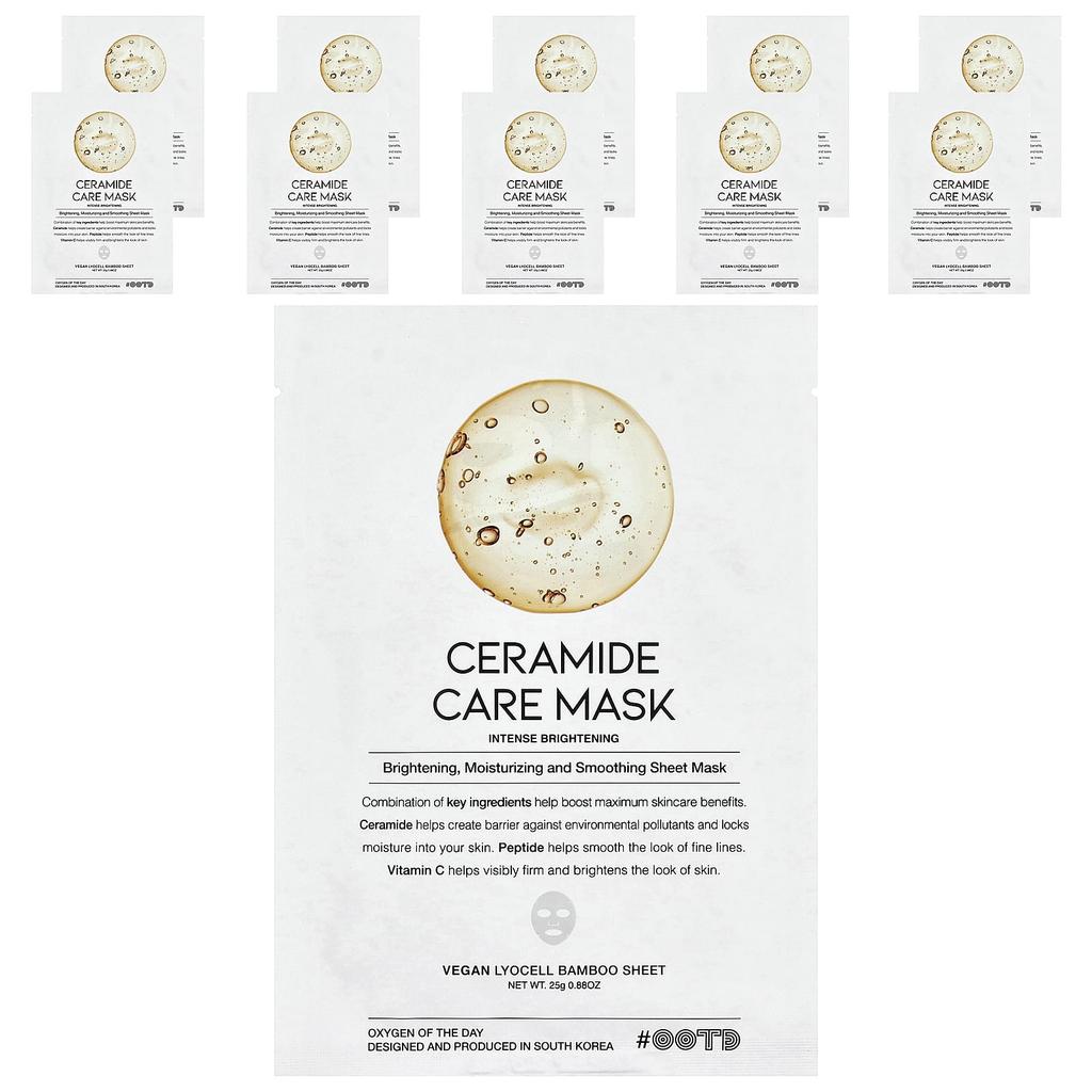 OOTD Ceramide Care Beauty Mask, 10 Sheets, 25g (0.88oz) Each