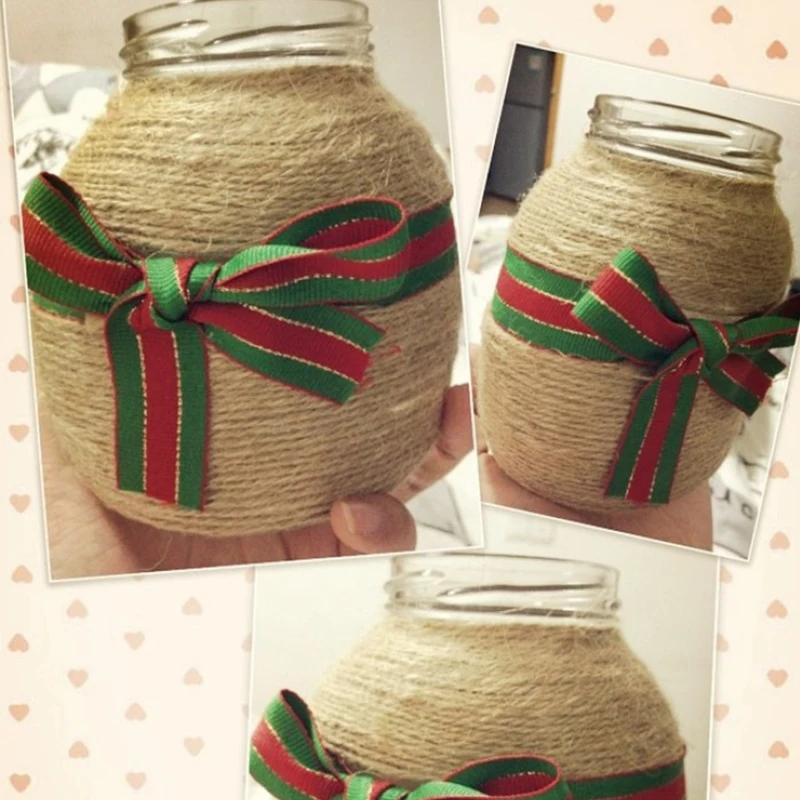 30/50/300Meters Natural Vintage Jute Rope Cord String Twine Burlap Ribbon Crafts Sewing DIY Jute Hemp Wedding Party Decoration
