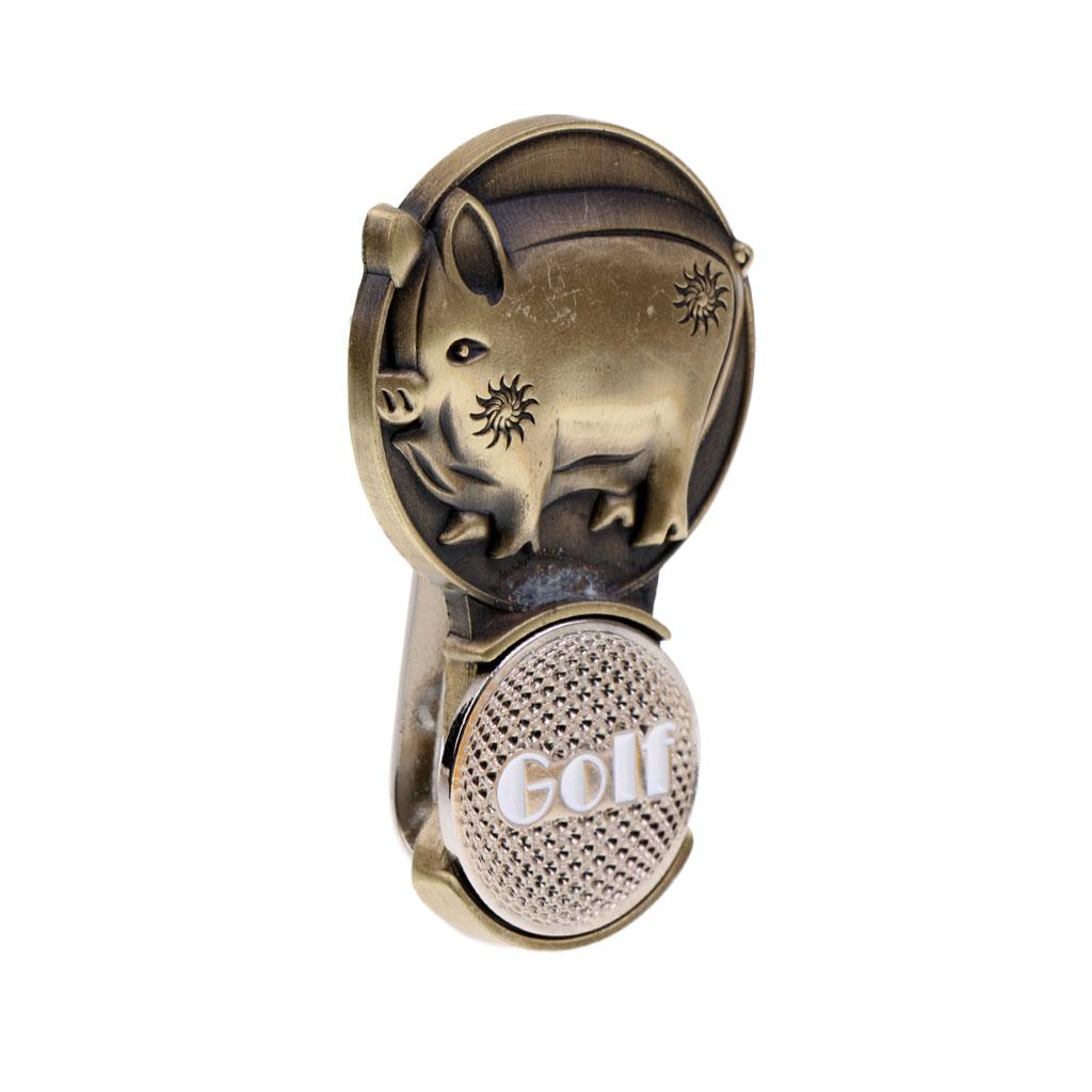 Zodiac Pig Magnetic Hat Clip Golf Ball Markers On Cap Visor
