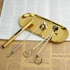 Aroma Candle Tool Kit: Wick Trimmer, Snuffer, Extinguishing Hook, and Tray.