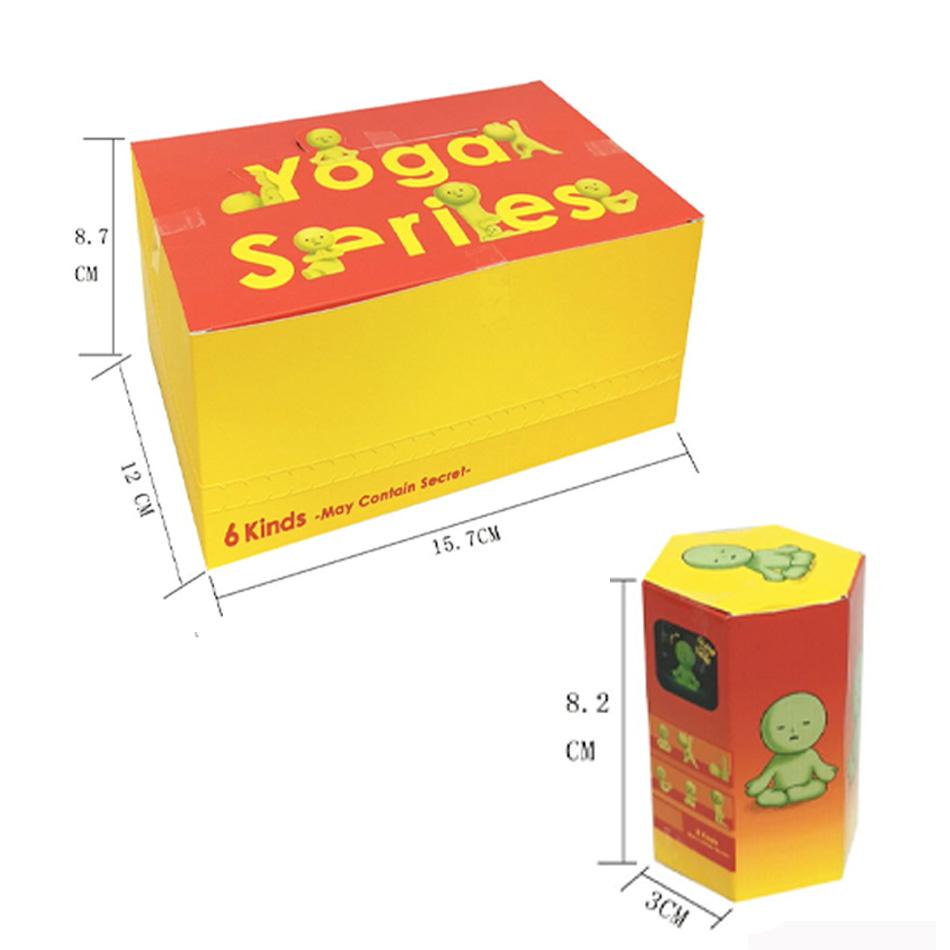 New Blind Box Yoga Series Mini Figure Cute Noctilucent Decoration Doll Bedroom Toilet Series Model Corner Toys Gifts