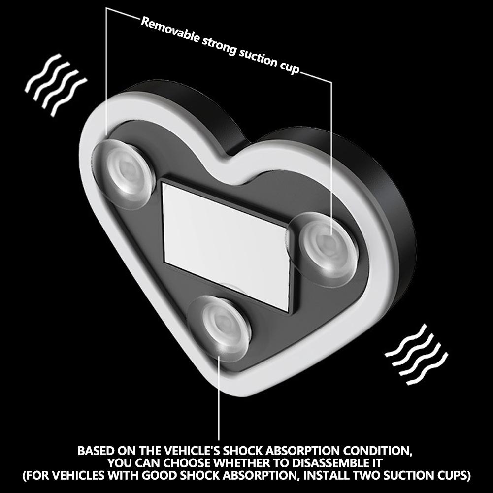 Solar Powered LED Heart Shape Car Interiors Atmosphere Decor Light Car Window Neon Light Decorative Lamps