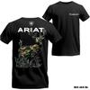 Ariat Jagd-T-Shirt - Tarnfarben mit Hirschmotiv, Western-Outdoor-Vibes, Bequeme Passform