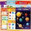 Bildungsbuchstaben Zahlen Farben Formen Poster Bunte Obst Gemüse Tier Lernposter Diagramme für Vorschulkinder
