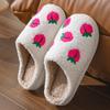 Embroidered Fruit Design Men's & Women's Indoor Cotton Slippers