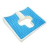 T Shape Opening Foam Cushion Washable Triangular Inclined Plane Gel Memory Foam Seat for Elderly Bedridden Black