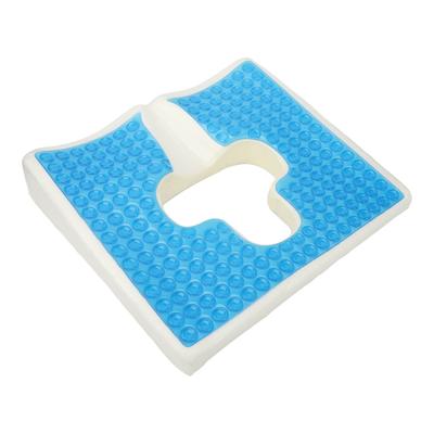 T Shape Opening Foam Cushion Washable Triangular Inclined Plane Gel Memory Foam Seat for Elderly Bedridden Black