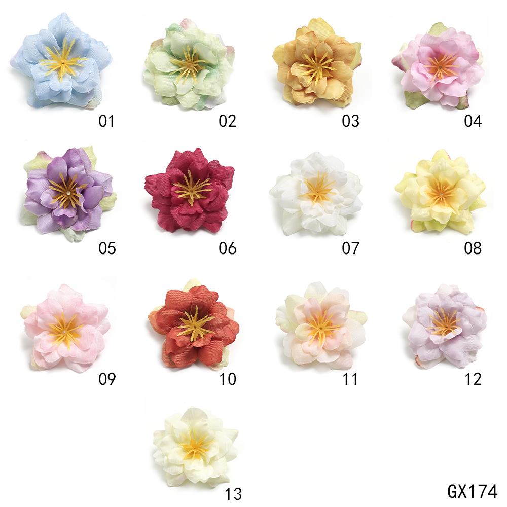 5/10Pcs Artificial Flowers Heads 5.5cm Fake Flowers for Home Decor Garden Wedding Decoration DIY Craft Wreath Gift Accessories