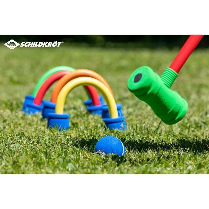 Jeu de croquet junior en mousse Schildkröt - Blanc/Multicolore - A partir de 3 ans