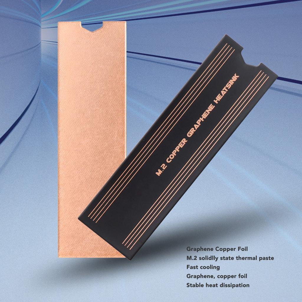 M.2 SSD Graphene Heatsink Precise Thermal Conductivity Rapid Cooling NVMe Copper Graphene Heatsink