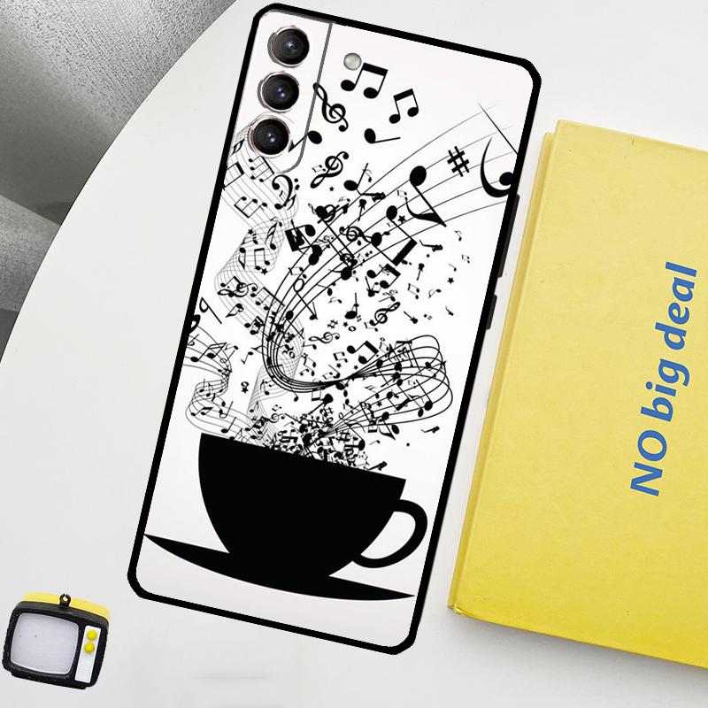 Musical Music Note Phone Case For Samsung Galaxy S25 Ultra S21 S22 S23 S24 Ultra S9 S10 S20 Plus S25 FE Cover
