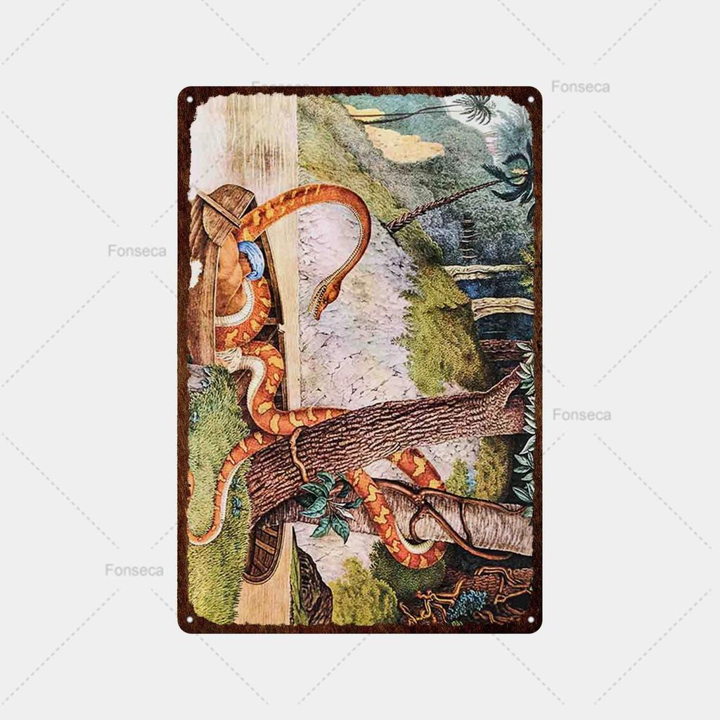 Fish, Fish, Flower Variety Sign Metal Sign Vintage Tin Sign Bar Vintage Wall Decor Bar Club Man Cave Metal Poster