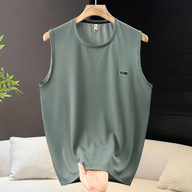 Pánské prodloužené rychleschnoucí tílko bez rukávů, prodyšná letní ležérní vesta (5XL-13XL)
