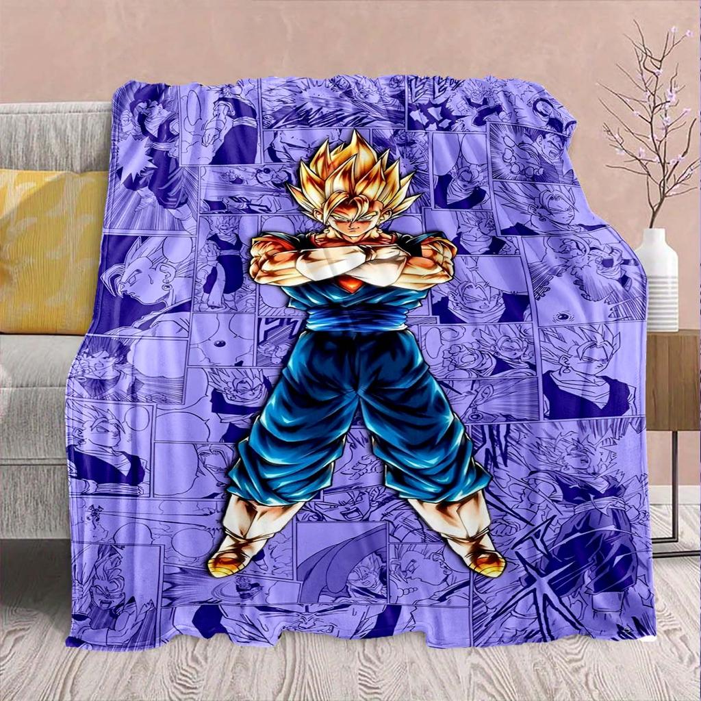 Dragon Ball Anime Flaneldecke - Weich Warm Perfekt für Sofa, Bettwäsche Camping Reise Büro Heimdekoration -QJY