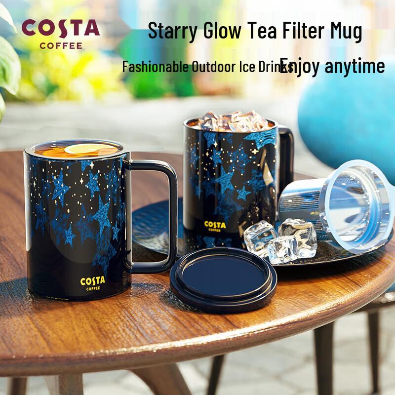 COSTA Ceramic Mug with Lid and Infuser