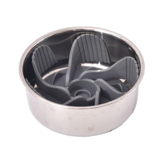 Slow Feeder-Hundenäpfe-Einsatz mit Saugnäpfen, zuschneidbares Anti-Erstickungs-Puzzle aus Silikon, Slow Feeder-Einsatz für normale und erhöhte Hundenäpfe